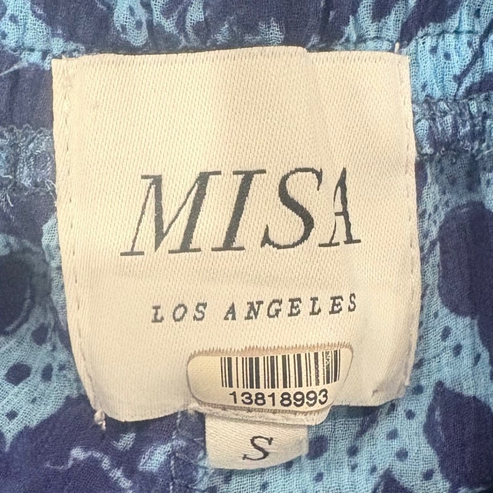 MISA Los Angeles Inca Shorts Blue Floral Ruffle Drawstring Size Small - Picture 10 of 10